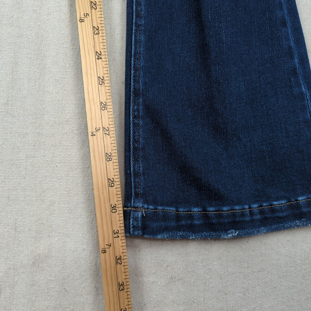 Kancan Jeans Womens 26 Blue Petite Flare Stretch Casual Distressed Button Fly - Picture 5 of 15